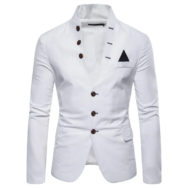 Hommes tout nouveau personnalité créative mode affaires décontracté costume blanc meilleur homme mariage hommes blazer hommes blazer veste