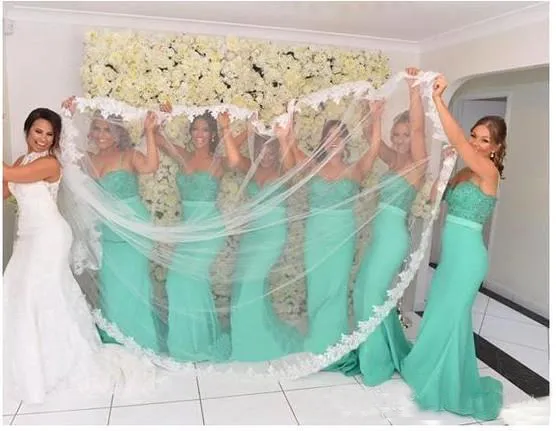 Turquoise mermaid bridesmaid dresses sale