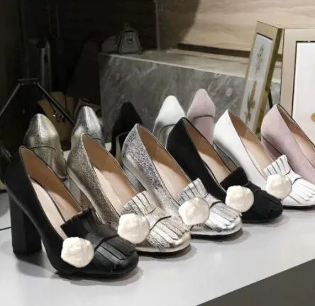 Hot 2019 Autentyczne Skóry Wołowej Wysokiej Heeled Łódź Buty Wiosna Jesień Sexy Bar Bankiet Kobiety Buty 10 CM Metalowa Klamra Grube Obcasy Buty 34-42