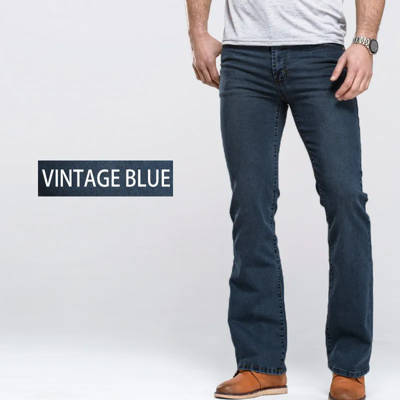 Pantalones Vaqueros Con Corte De Bota Para Hombre Ligeramente