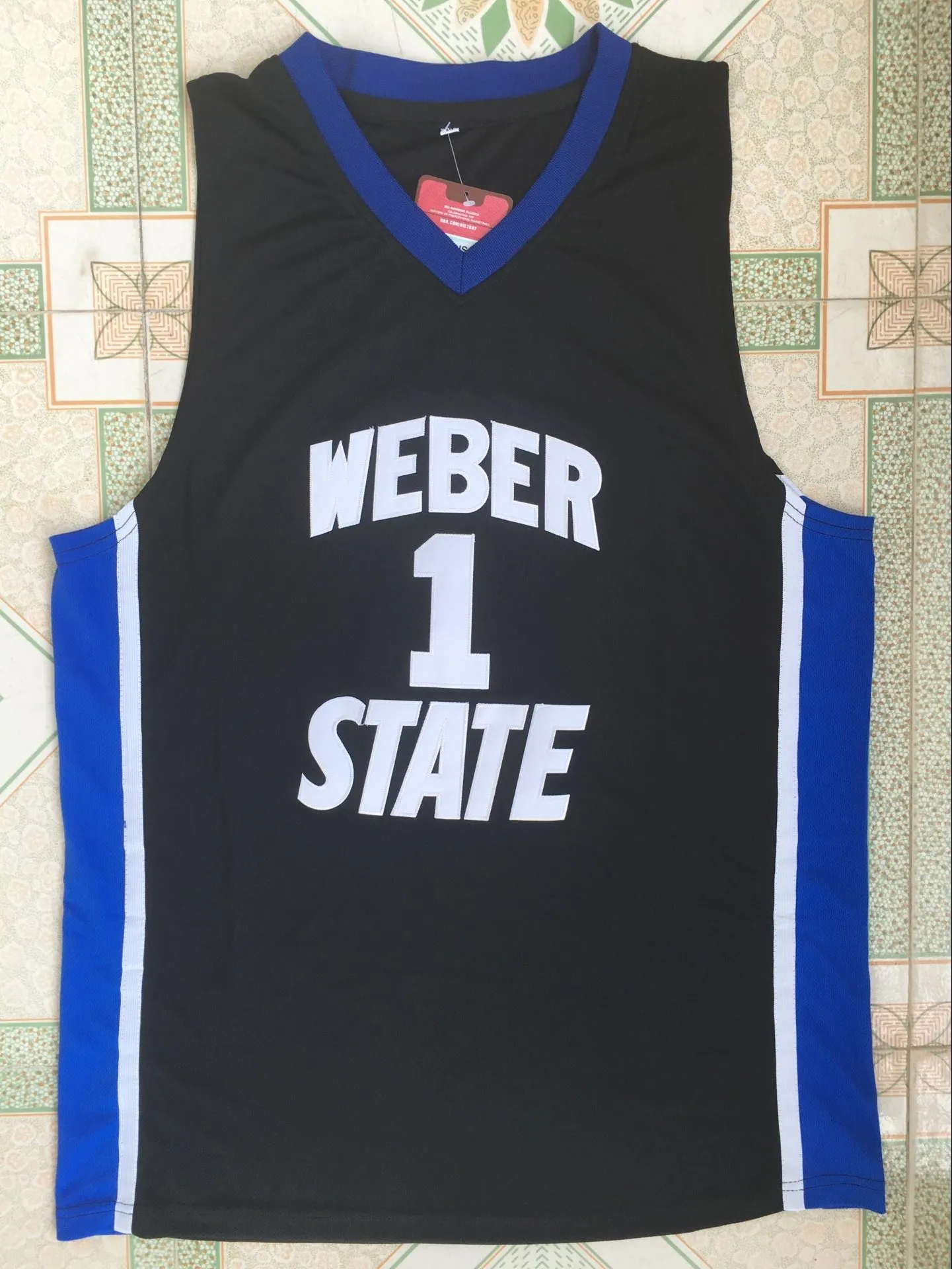 Vintage Damian Lillard Weber State Wildcats College Basketball Jerseys #1 Damian Lillard College Shirts Ed Jersey S-XXL