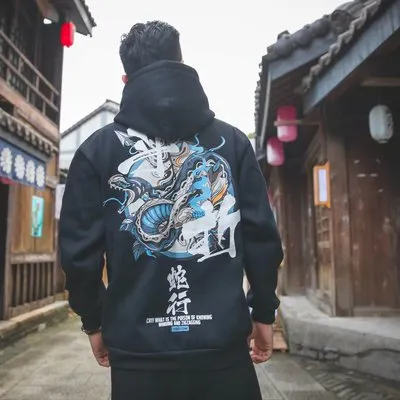 Sudaderas con top letras chinas