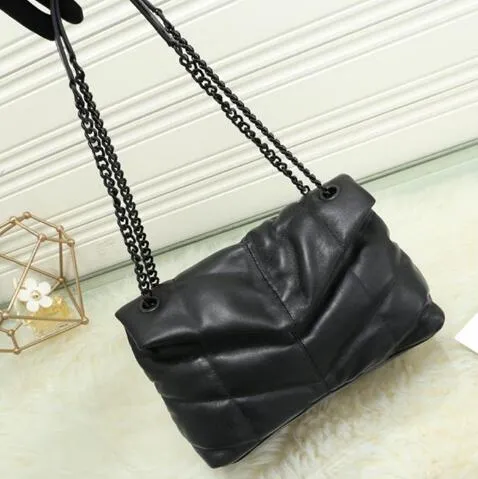 Newset Lady torba z klapką na łańcuszku duża diamentowa krata torebka torby damskie chusta torba na łańcuszku torebka Crossbody torba na ramię 25cm