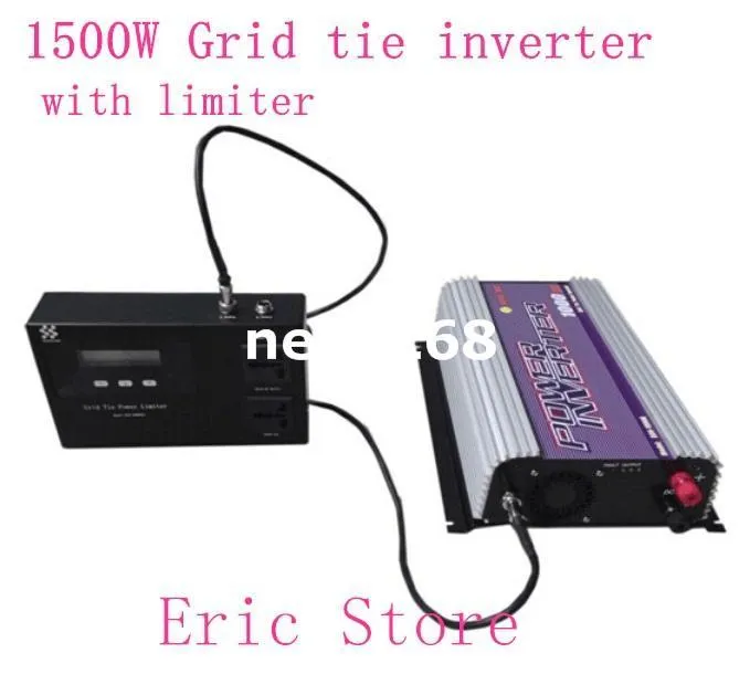 Freeshipping Nuova invenzione, inverter a griglia da 1500 W con limitatore. Il limitatore può impedire che la potenza in eccesso vada alla rete.