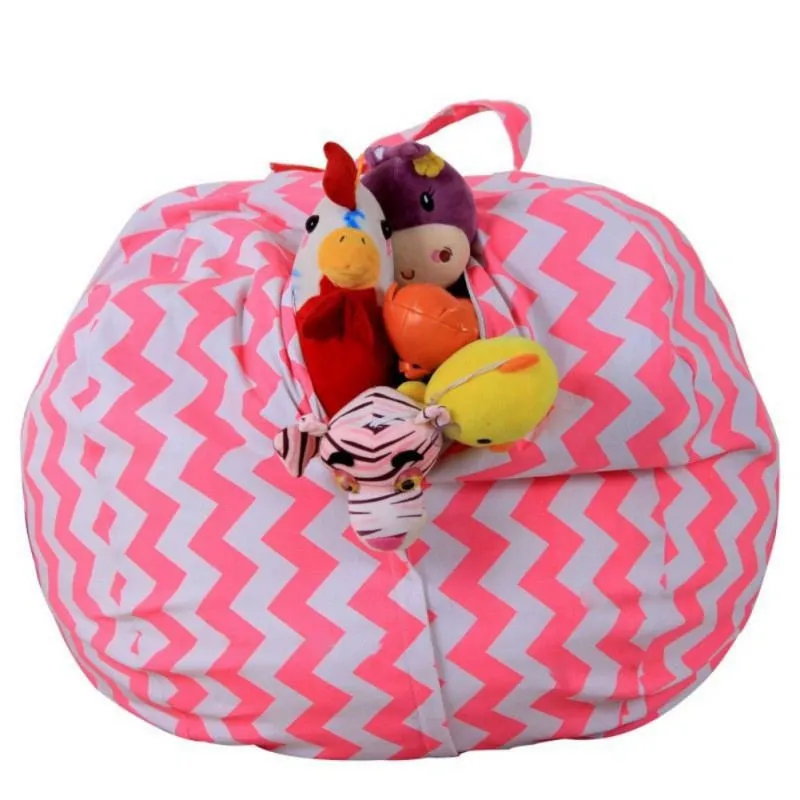 Stuffed Animal Easy Storage Bean Bag Chair 61cm Portable Kids Toy