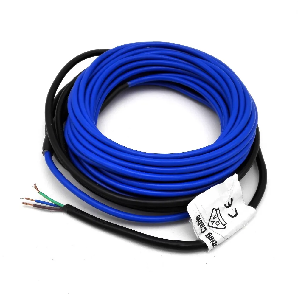 Freeshipping 30m / porción 600w cable de calefacción del infrarrojo 220V 20W / m alambres gemelos conductores de calentamiento de suelo para fusión Freeze Protección de nieve