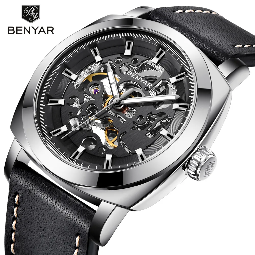 Relogio Masculino BENYAR Mens Watches Top Brand Luxury Automatic Mechanical Men Business Waterproof Sport Watch Reloj Hombre