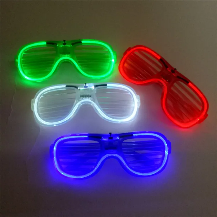 Les fabricants vendent directement des lunettes à obturateur LED Wansheng/noël danse froide booste lunettes lumineuses Led Rave Toy