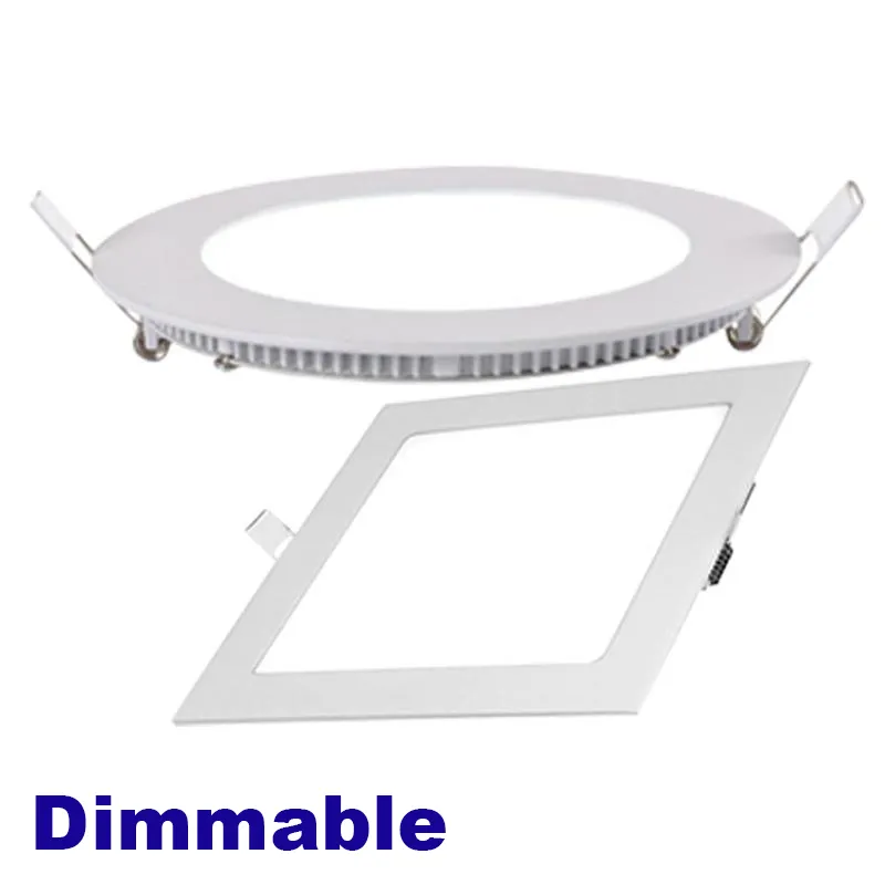 Dimmbare runde quadratische LED-Flächenleuchten 6W 9W 12W 15W 18W 21W 30W 4-5-6-7-8-9-12 Zoll vertiefte LED-Deckenleuchte