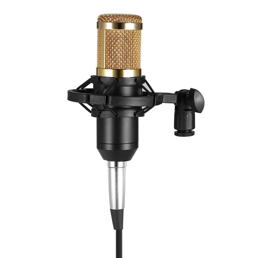 Профессиональный USB Condenser Condenser Microphone Ручной BM 800 Студия Звук Микрофоны Регистрация с Ударным креплением для KTV Kaaraoke Computer