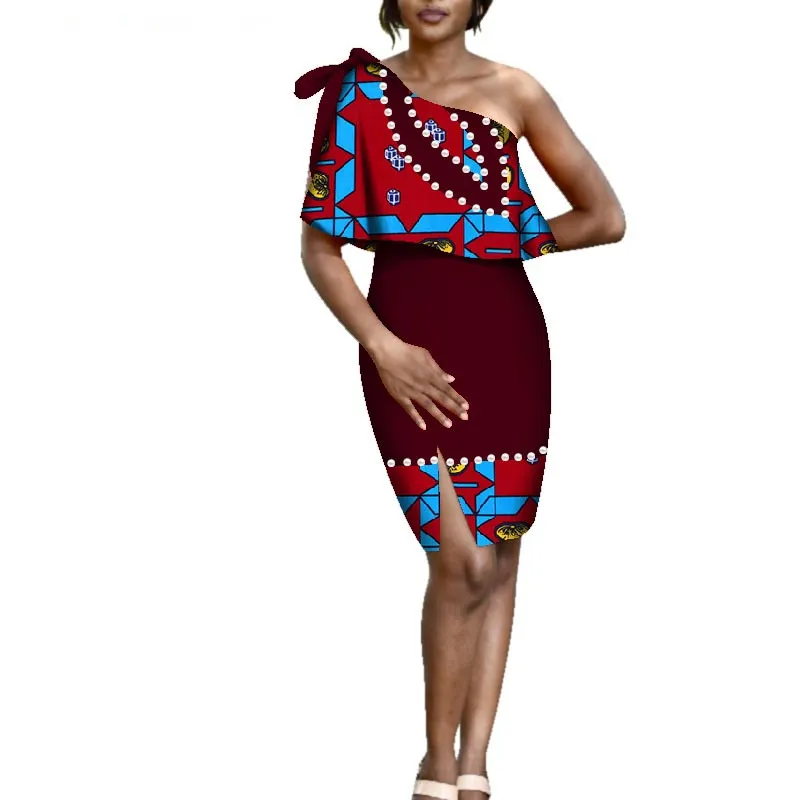 One shoulder traditional dresses cheap