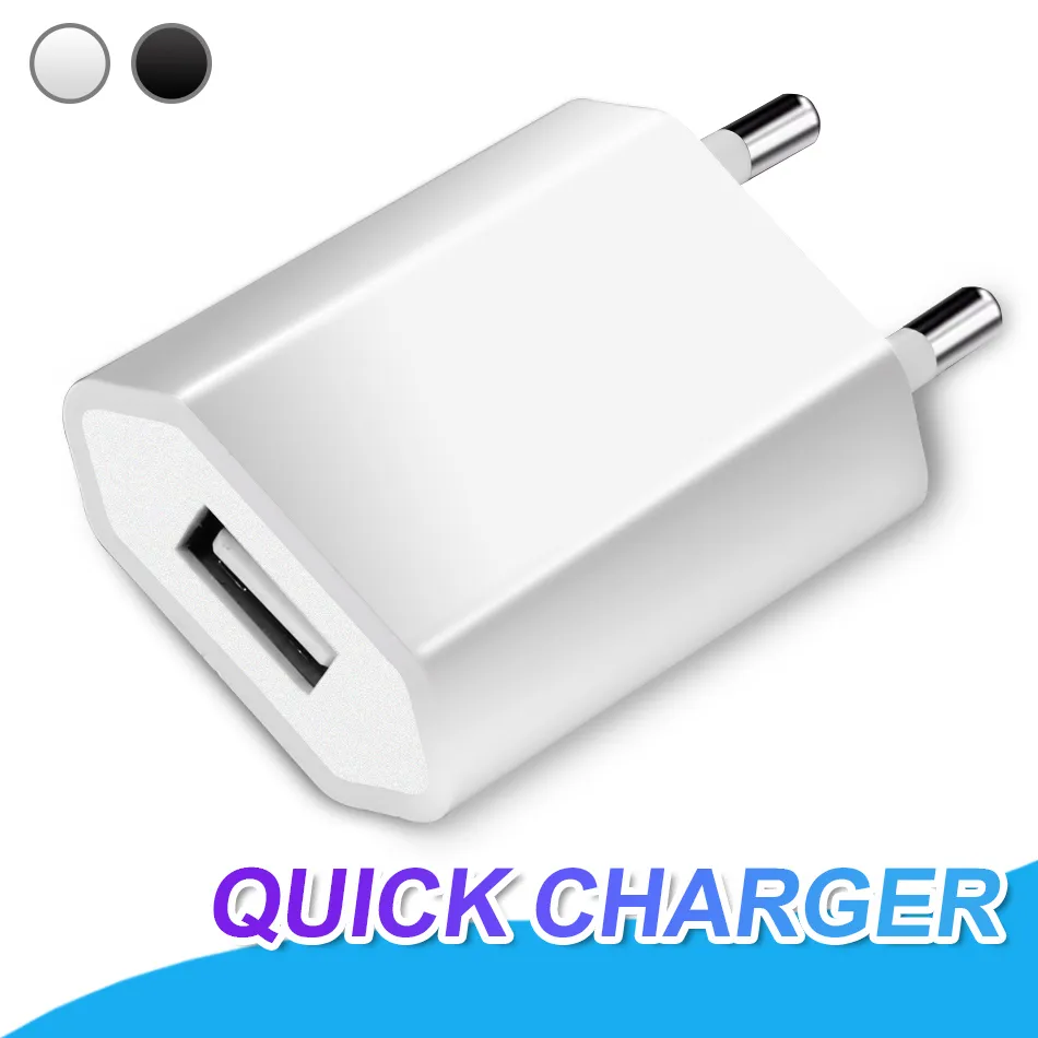 Universal USB Wall Charger Full 1A Portable Charging Adapter EU Plug Charging Adapter For Universal Cellphones Home Charger Adapter