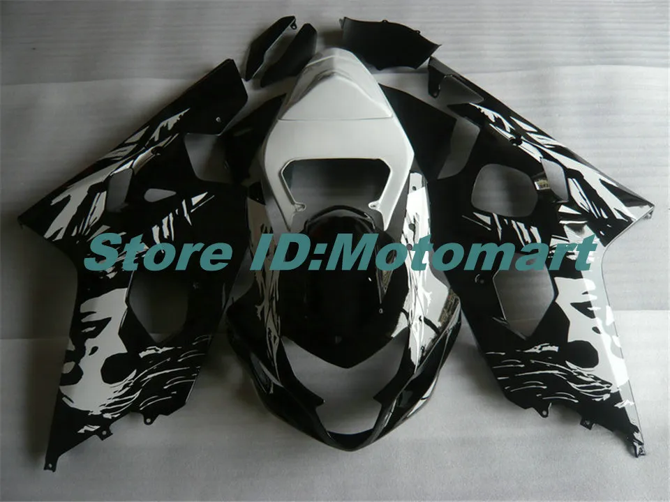 SUZUKI GSXR600 750 K4 04 05 GSXR 600 GSXR 750 2004 2005 siyah beyaz grenaj için Motosiklet Fairing kiti SF115 set