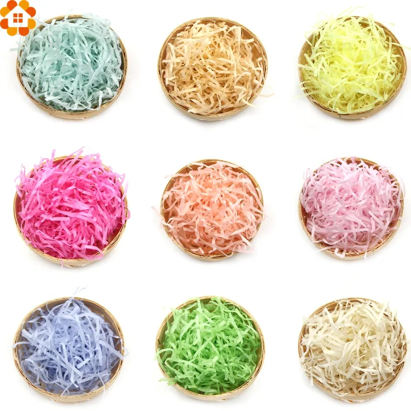 Papel De Rafia De 100g, Confeti Arrugado Triturado, Paja Seca, Caja De
