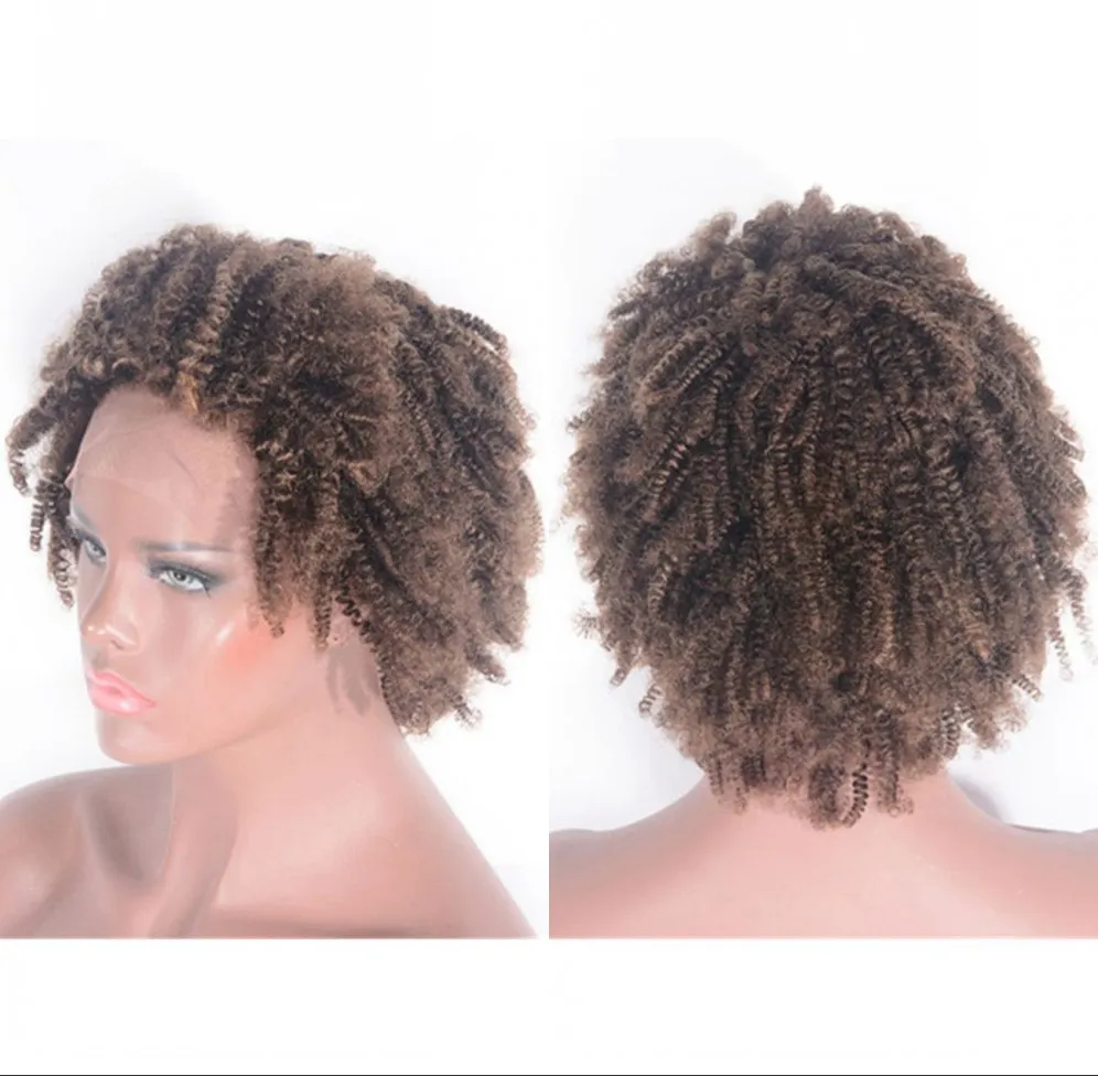 Kinky Curly Lace Front Human Hair Wigs for黒人女性