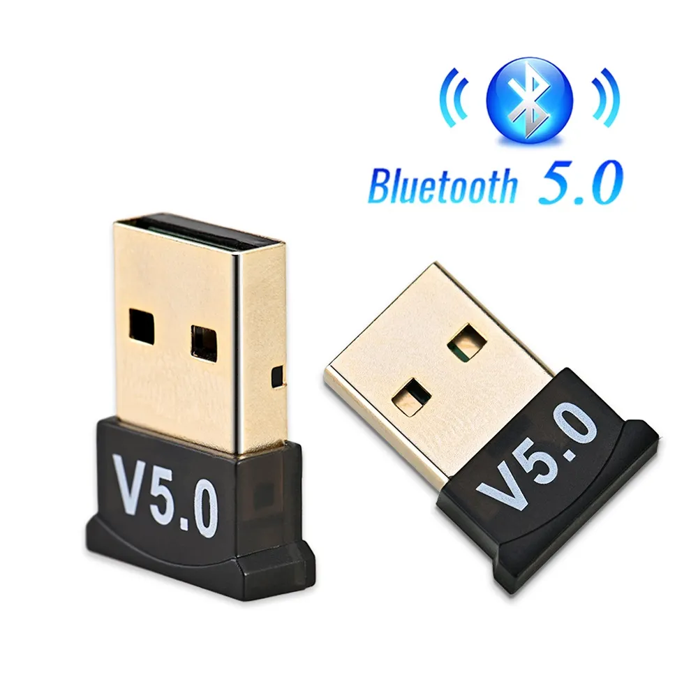 Bluetooth 5.0 USB Dongle Adapter Transmitter Wireless Receiver Audio Dongle Sender للكمبيوتر كمبيوتر محمول كمبيوتر محمول BT V5.0