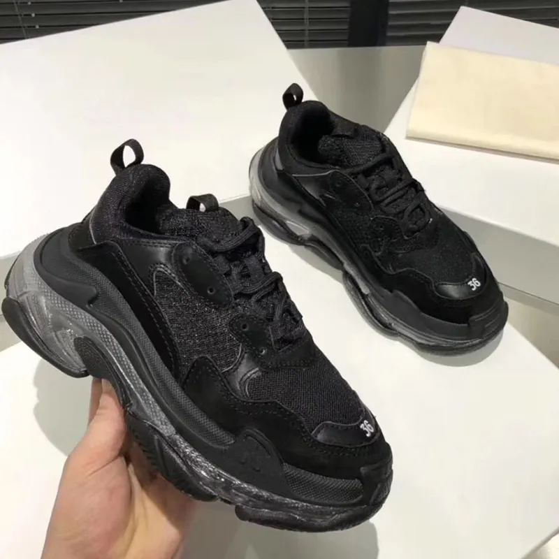 Casual Sneakers Triple S Designer Trainers for Men Women Breathable Patchwork Sock Shoe Low Top Flat Waterproof EVA Insole Rubber Outsole