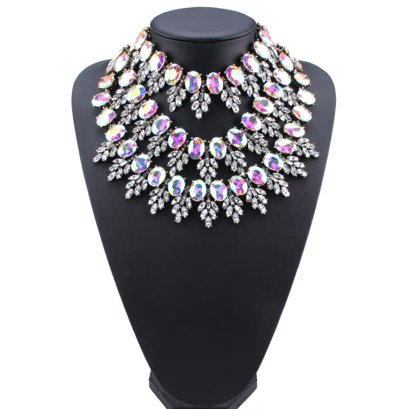 Luxury Rhinestone Crystal Choker Necklace Exaggerated Multi-Layer  Statement Collar, Wholesale Designer Jewelry for Women, Sparkling Evening 