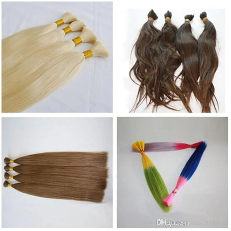 Only For Extensions 300g Cuticle Intact human hair bulk Real Pure Color European Hair For Keratin Hair