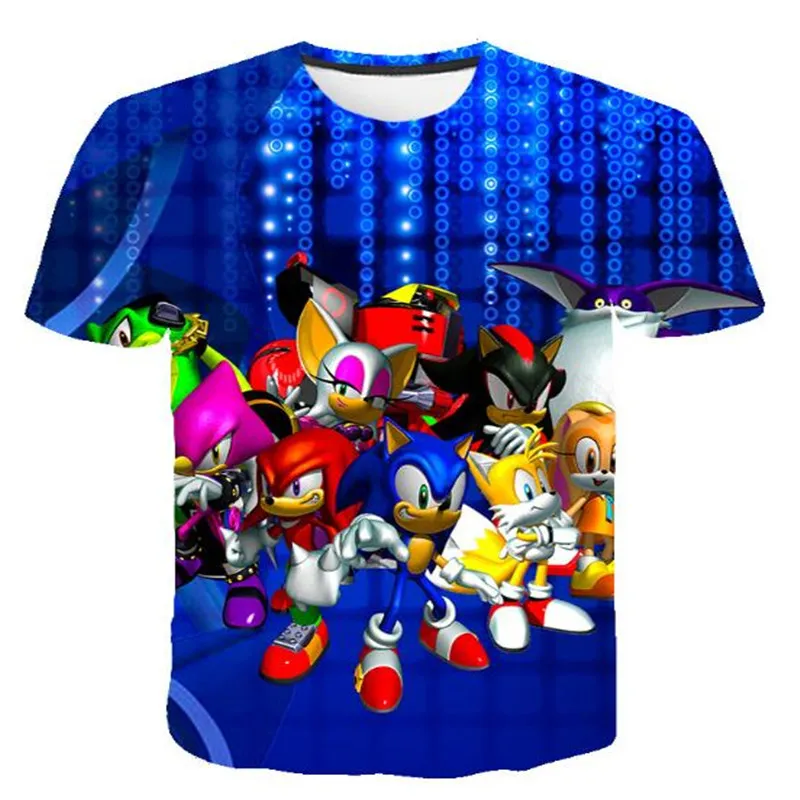 Sonic the Hedgehog Enfants T Shirt Tee vêtements garçons filles coton été Tops 