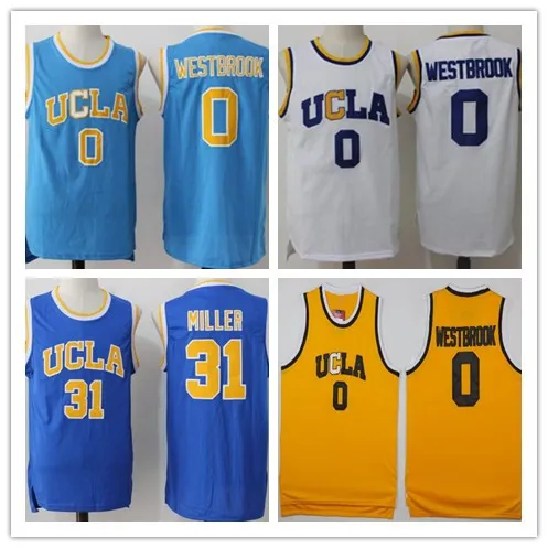 NCAA Campus Bear UCLA Russell 0 Westbrook Reggie 31 Miller Jersey College Basketball Wears pour hommes