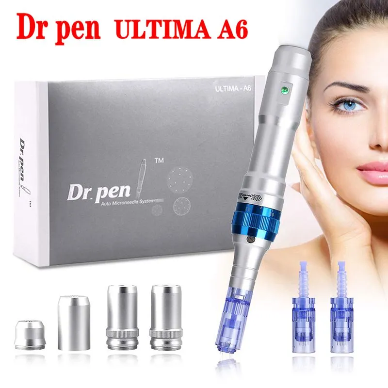 Microneedling dermapen dermaroller Rechargeable Microneedle Soins de la peau Dr. Pen ULTIMA A6 avec cartouches d'aiguilles pour l'élimination des cicatrices