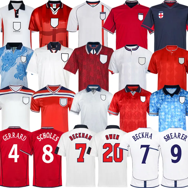 Classic England football uniforms
