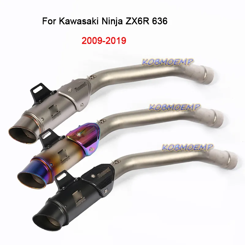Pour Kawasaki Ninja ZX6R ZX636 2009-2019 tuyau de silencieux de tuyau moyen de connexion de moto