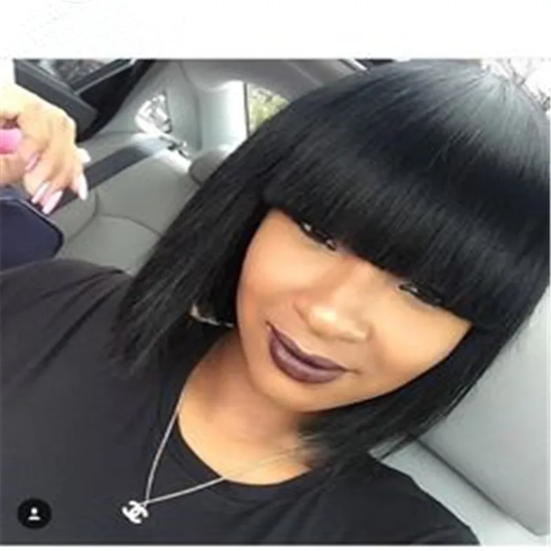 Bob wigs with clearance bangs for african american