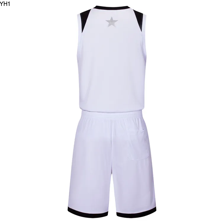 2019 nouveaux maillots de basket-ball vierges logo imprimé taille homme S-XXL prix pas cher expédition rapide bonne qualité blanc W004nQ