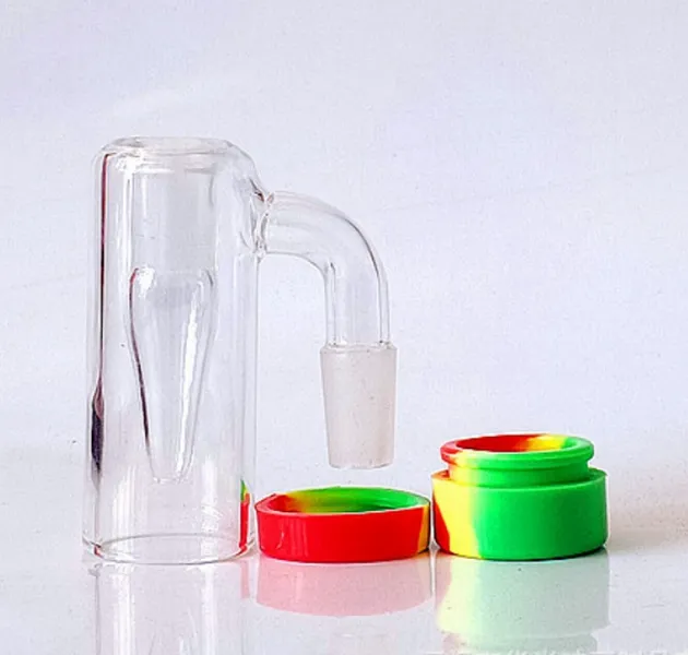 Bols de collecteur de cendres en verre à 45/90 degrés avec des couleurs récipient en silicone bong droit en silicone bong d'eau bong en verre plate-forme pétrolière pour pipes à fumer