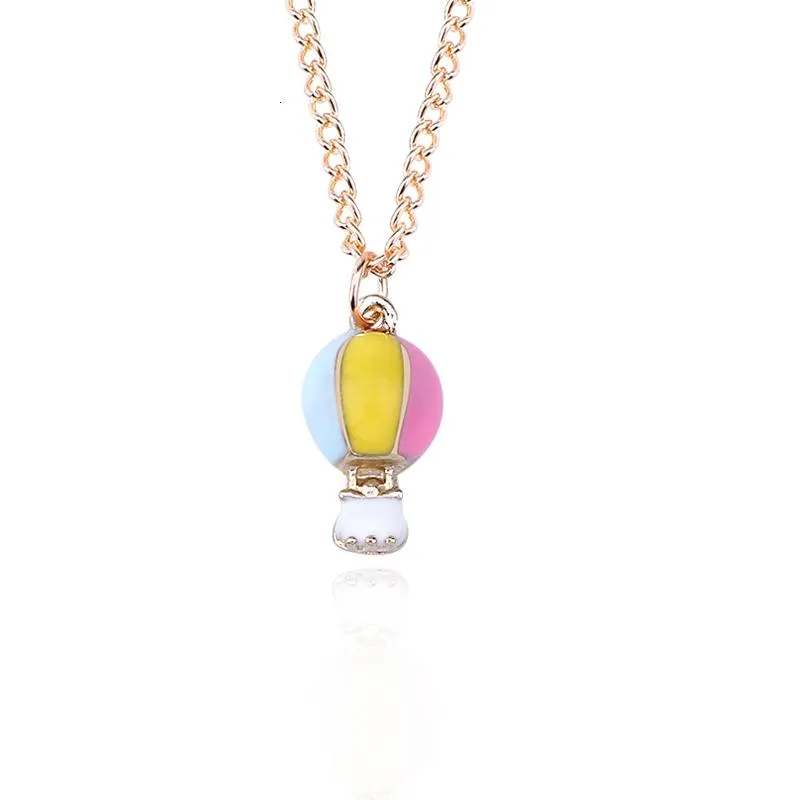 Stainless Steel Necklaces Cute Cartoon Hot Air Balloon Pendant Trending  Products Chain Choker Fashion Necklace Fro Women Jewelry