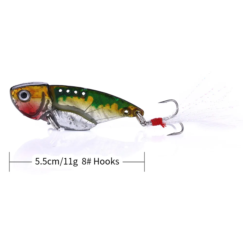 Metal Blade Hookup Baits 5.5CM, 11G Weight, Fresh/Shallow Feathers