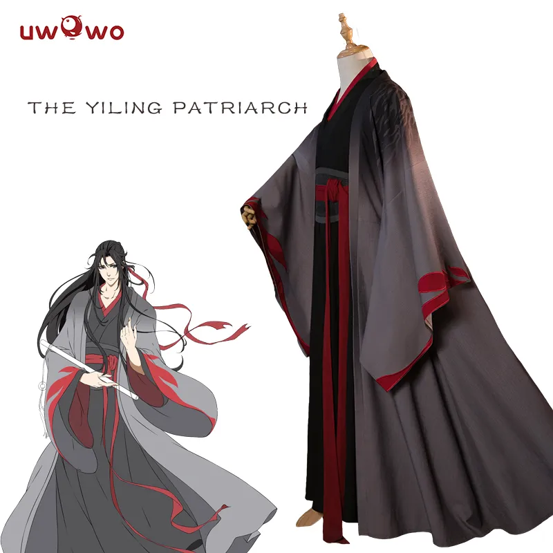 UWOWO Wei Wuxian Der Yiling Patriarch Cosplay Großmeister der Dämonischen Kultivierung Kostüm Wei Wuxian Mo Dao Zu Shi Kostüm Männer