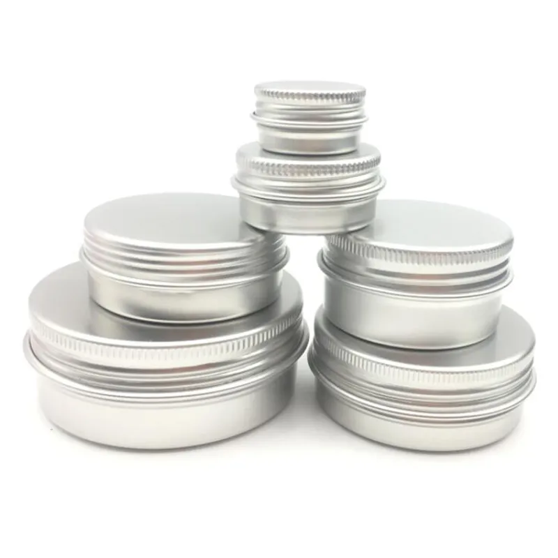 50pcs lot 5g 10g 15g 20g 30g 40g 50g 60g leuminium jars فارغة