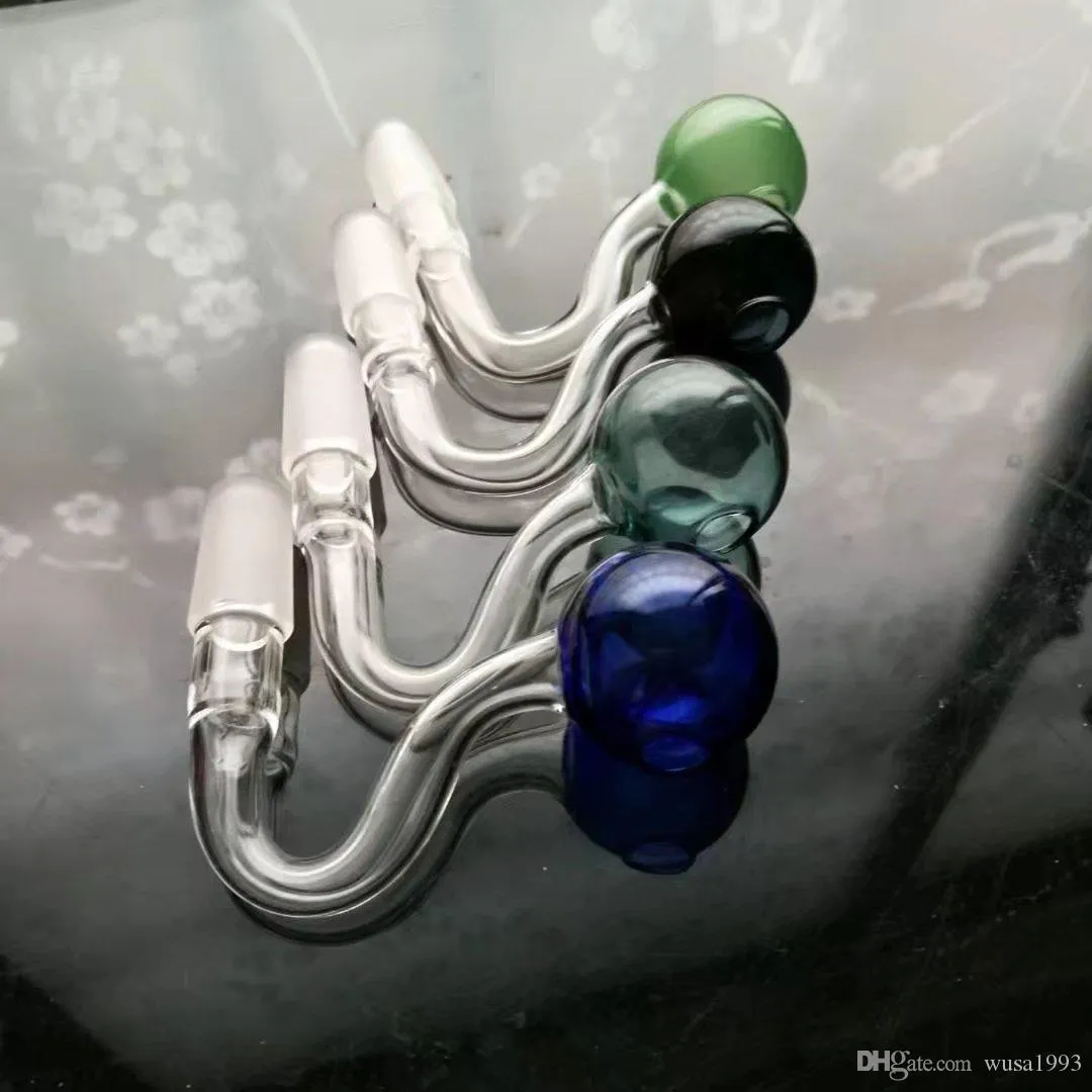 2022 New Hockah Color Big Bubble S Pot Glass Bongs 액세서리 수관 흡연