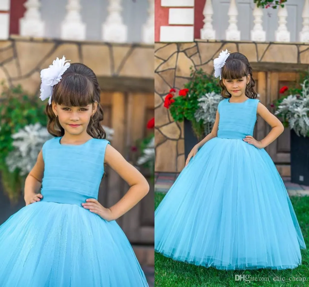 Księżniczka Ślub Kwiat Dziewczyny Dresses Buffy Tutu Toddler Little Girls Pageant Communion Dress