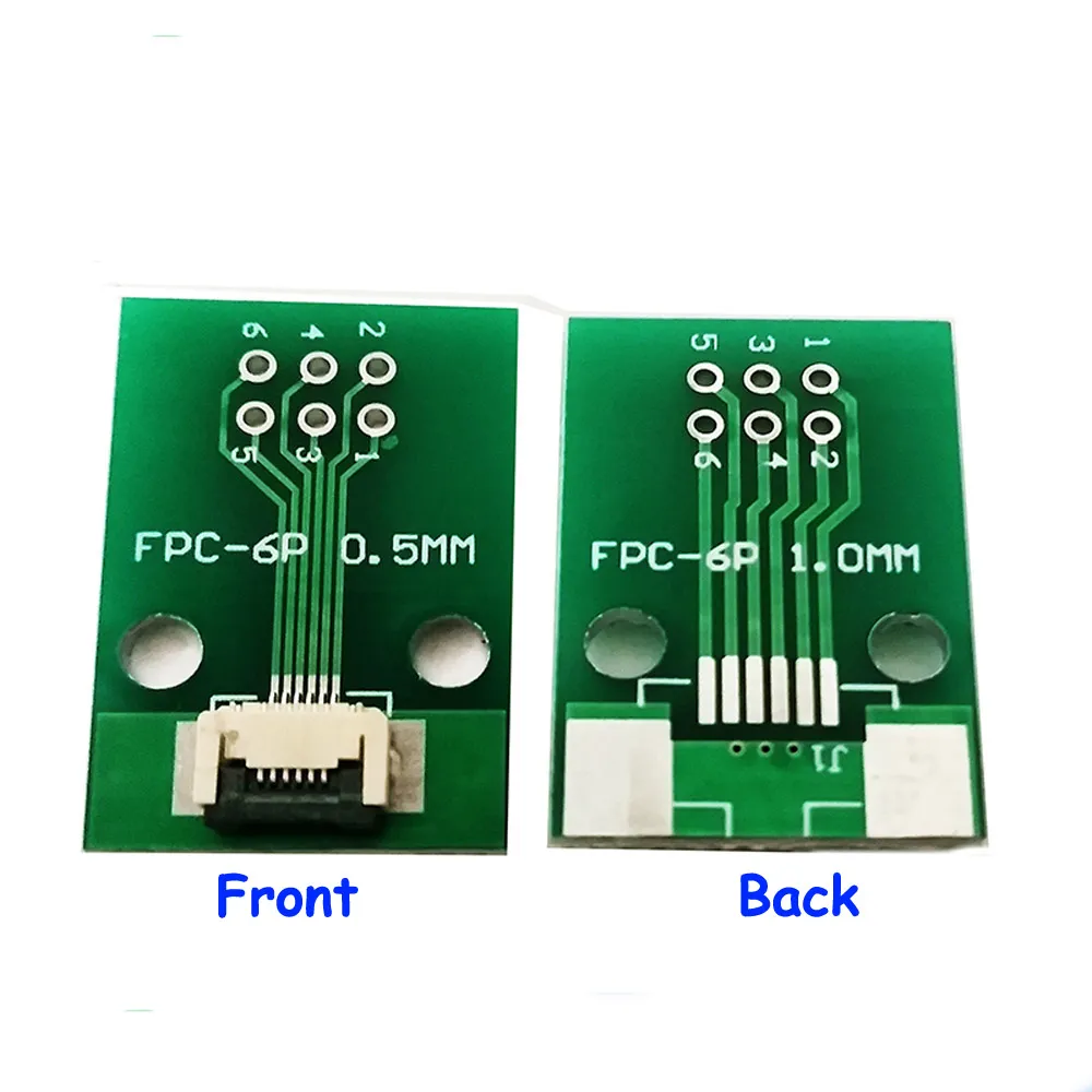 Scheda adattatore presa connettore PCB FPC / FFC 6 pin 0,5 mm, presa unilaterale cavo piatto 6P per interfaccia schermo LCD