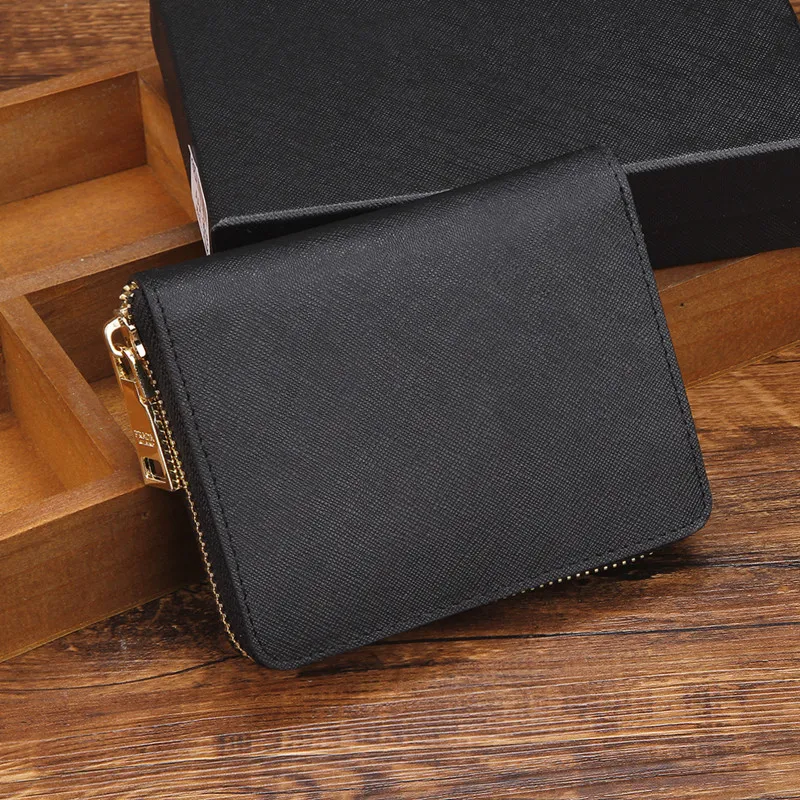 High quality famous designer credit card holder women classic short purse Single zipper wallet money coins bag 9180 long business