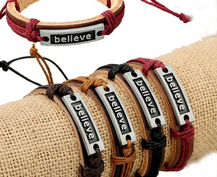 Believe bracelet leather clearance