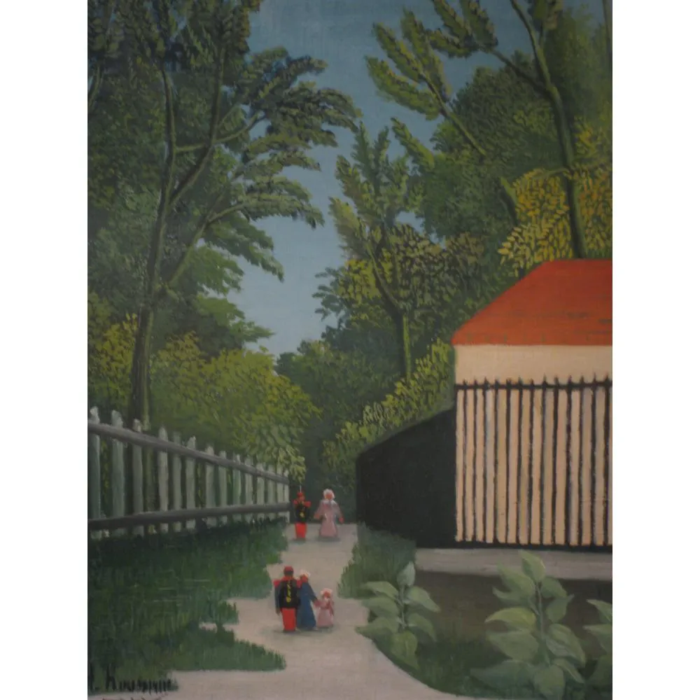 Henri Rousseau Schilderijen Landschap in Montsouris Park met vijf figuren Handgeschilderde canvas kunst Dierlijke afbeelding voor woonkamer decor