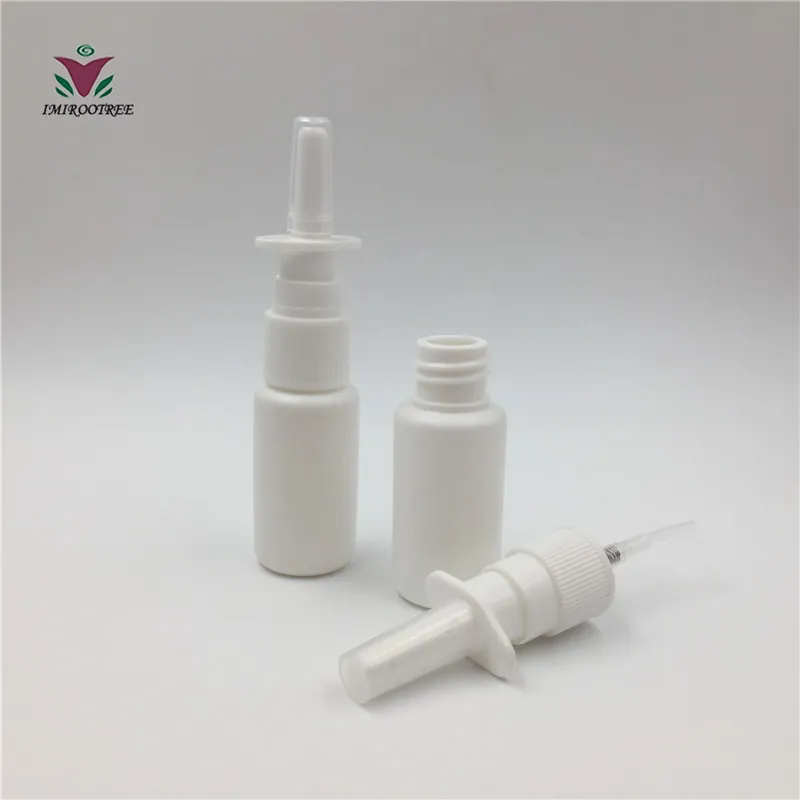 Free Shipping 100 sets 20ml Empty Plastic Nasal Pump Spray Bottles Mist Nose Sprayer Pump Bottle