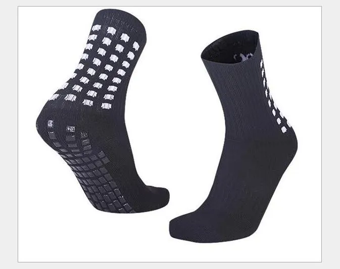 Chaussettes de serviette épaisses à tube moyen, distribution en plastique, chaussettes de basket-ball carrées à friction classiques