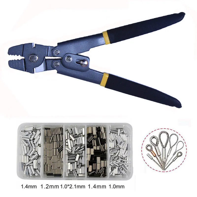 Stainless Steel Fishing Pliers Wire Rope Swager Crimper Alloy