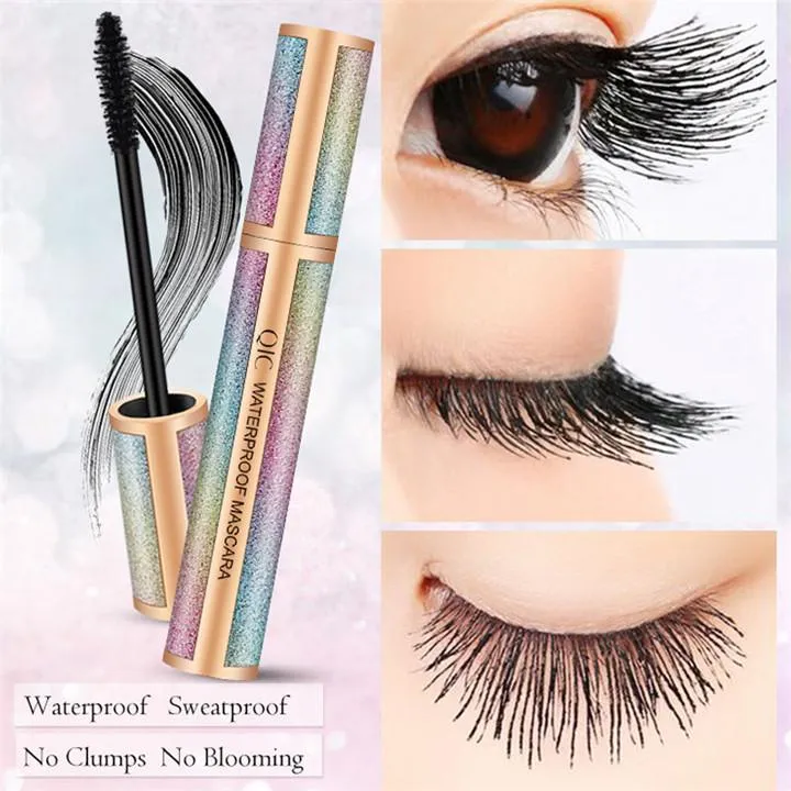 QIC Starry Eyeliner Matte Black Color 4D Long Mascara Waterproof Long Lasting Super Slim 3D Liquid Eye Liner Tattoo Pen