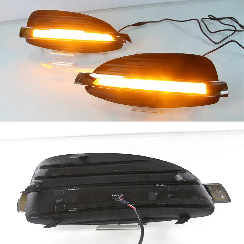 2PCS LED Dagtid Running Light för Mercedes Benz V-Class Vito V250 V260 2016 2017 2018 2019 Biltillbehör 12V DRL dimljus