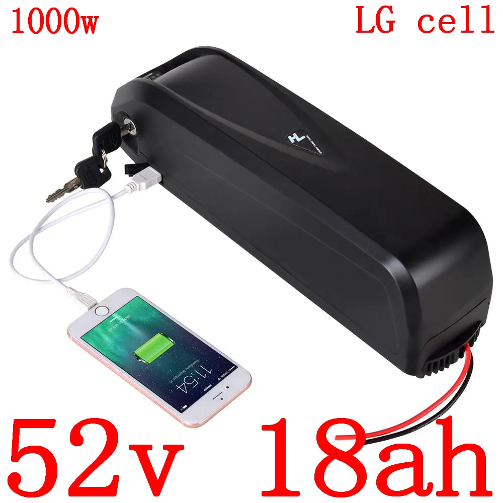 52V 51.8V電池17Ah電動自転車18Ahリチウムイオンは48V 500W 750W 1000WイーイベイモーターのためのLGセルを使用します。