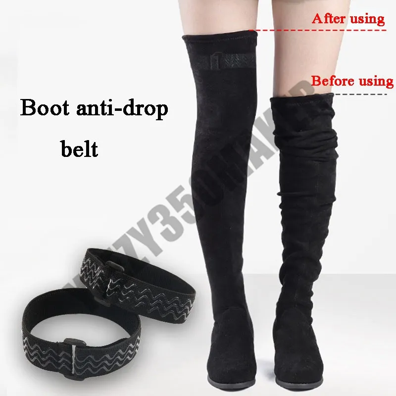 Botte ceinture anti-chute bottes hautes au-dessus du genou dispositif magique anti-chute bottes hautes bottes longues fixes sans trace pâte anti-dérapante ceinture élastique