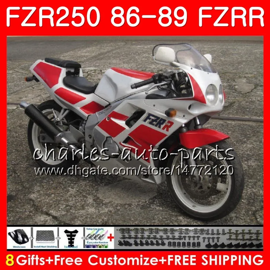 Корпус для YAMAHA красный глянцевый каркас FZRR 250 FZR 250R FZR 250 1986 1987 1988 1989 123HM.42 FZR250RRR FZR250R FZR-250 fzr250 86 87 88 89 обтекатель