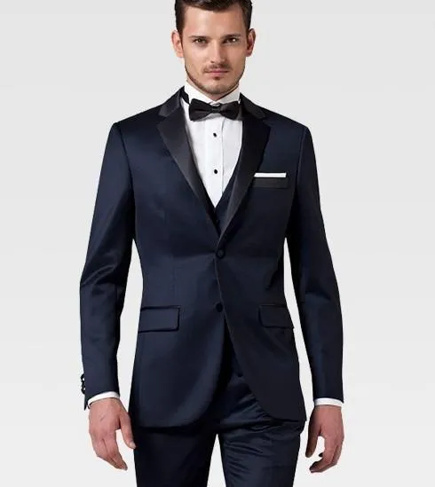 Popolare due bottoni groomsmen tacca risvolto smoking dello sposo abiti da uomo matrimonio/ballo di fine anno blazer da uomo migliore (giacca + pantaloni + gilet + cravatta) 584